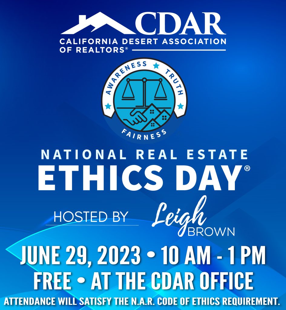 NAR Code of Ethics Day-01 - California Desert Association of REALTORS®